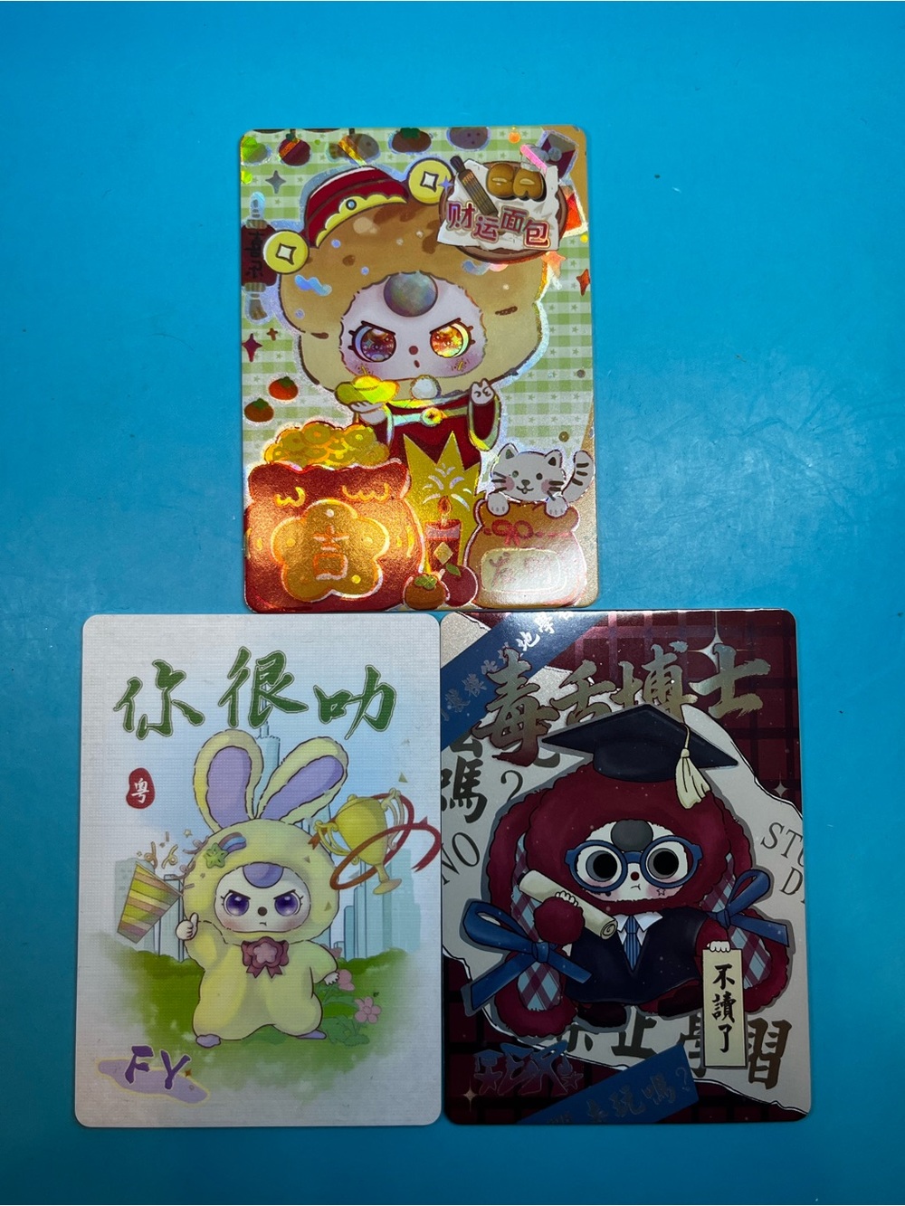 Cureplaneta - Baby Three Feng Shui Qi Cards - Lot of 3